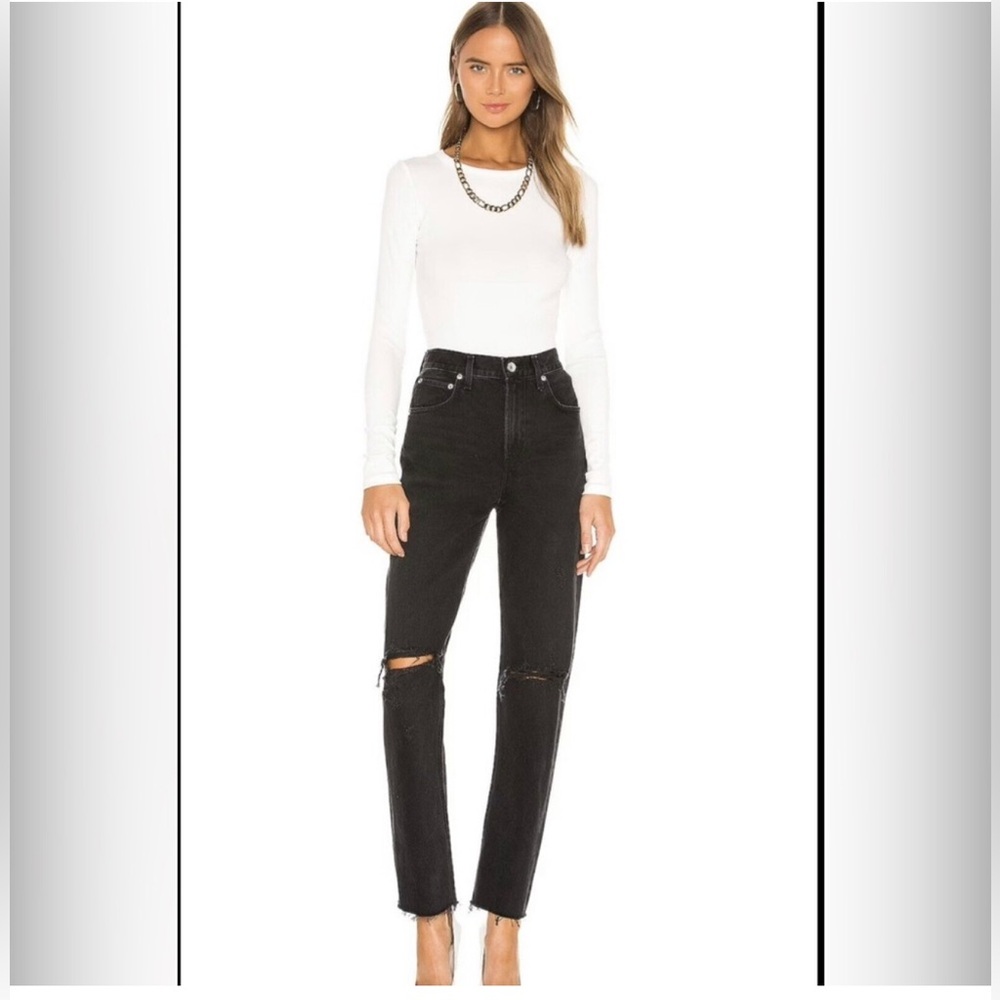 AGOLDE black Cherie high rise